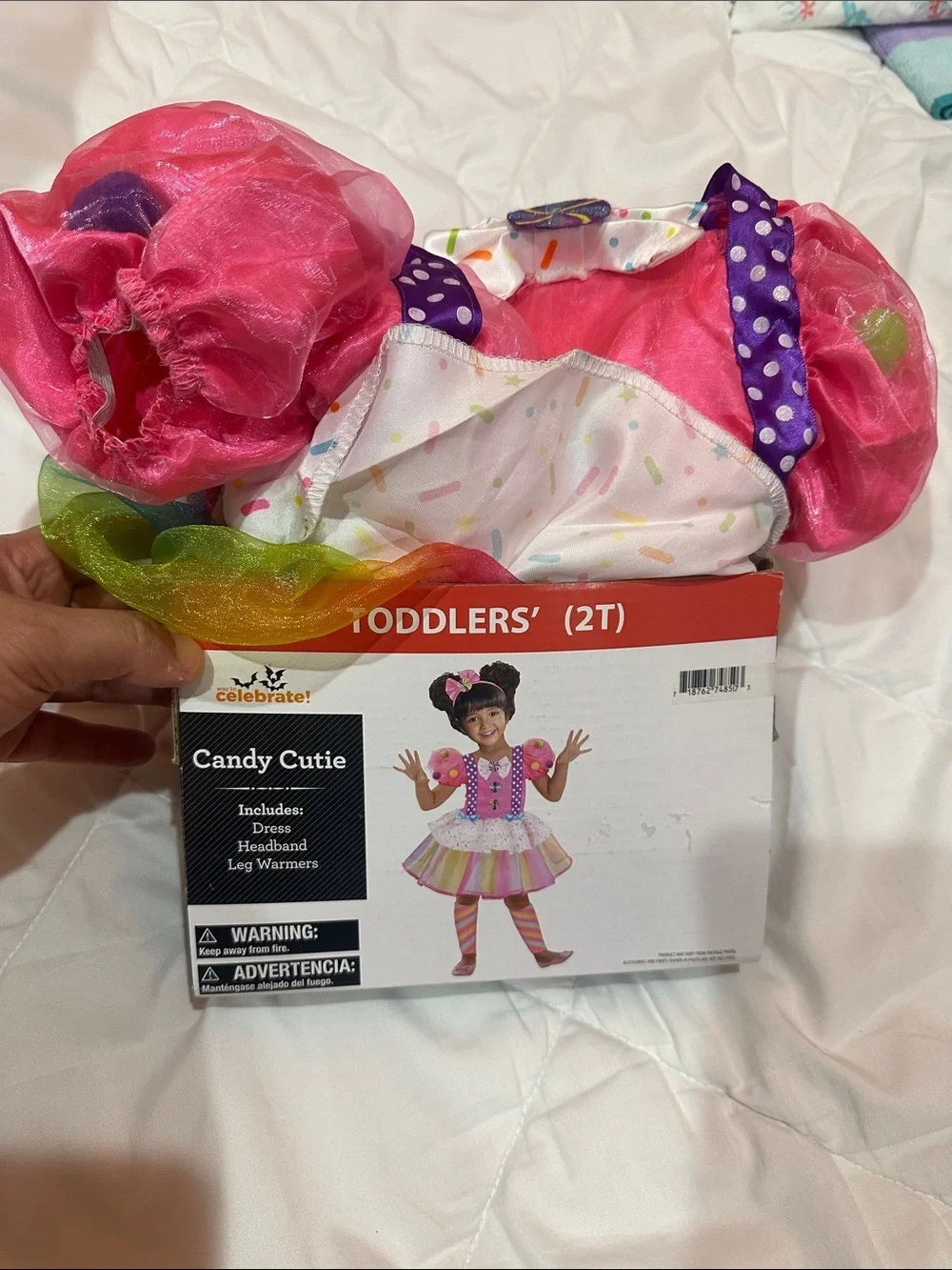 NEW Candy Cutie Toddler Costume Dress in Pink & Rainbow size 2T